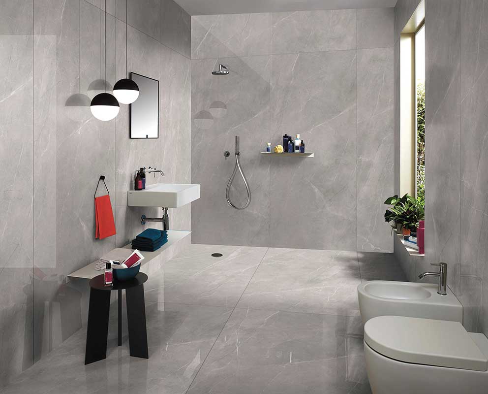 Silver Stone Bathroom Finish