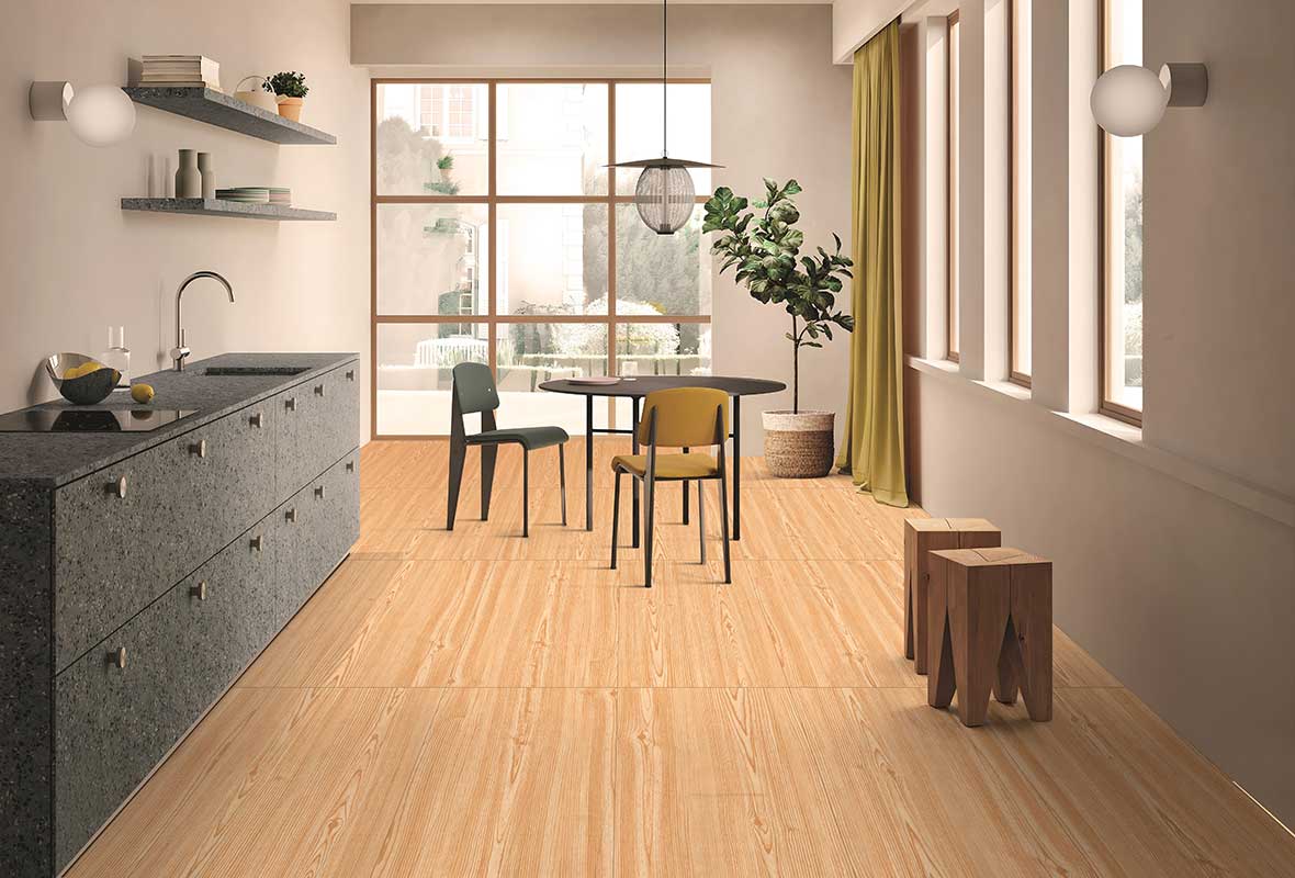 Gray Stone Kitchen Tile